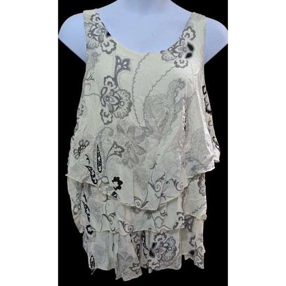 Sleeveless Floral Ruffle Tiered NWT Made In Italy lagenlook tiers fairycore - Picture 1 of 7